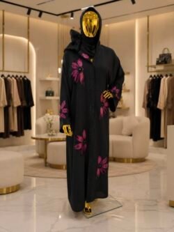 عباي ورد يدوي